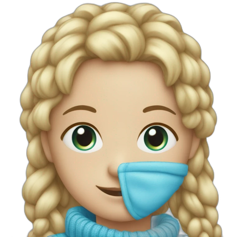 Enfants avec des yeux bleu et un pull emoji