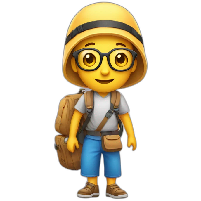 yandex travel planet with tourist emoji