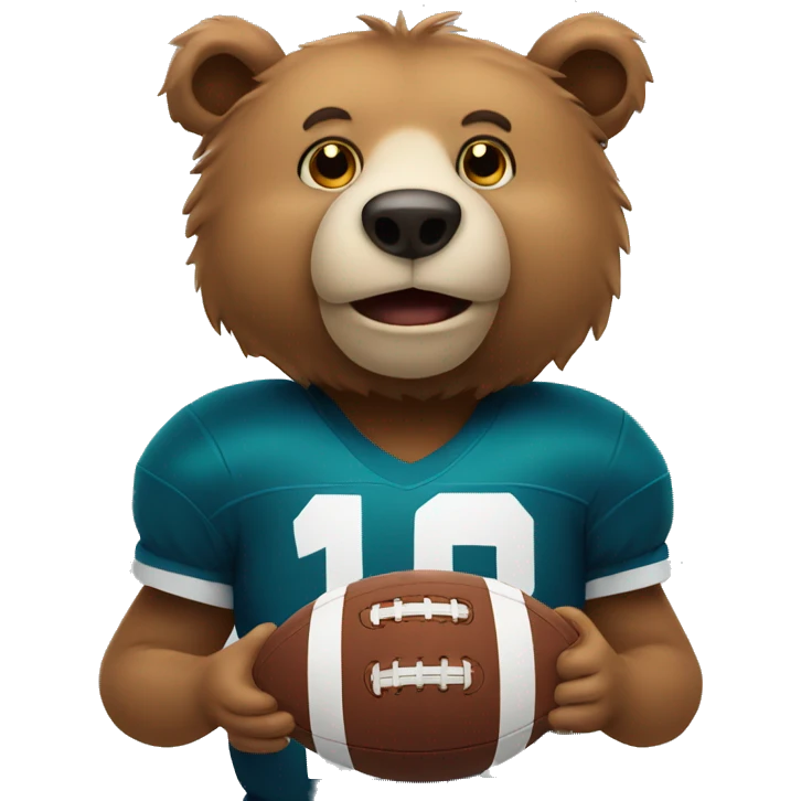 Bear with a football emoji