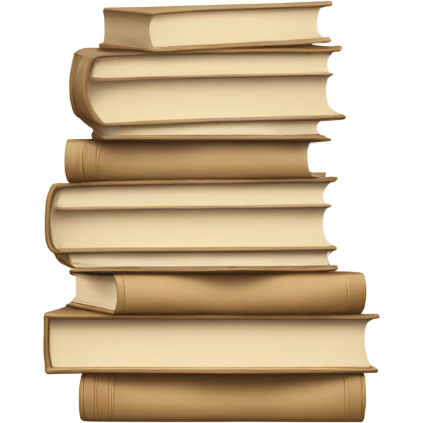 Stack of beige books emoji