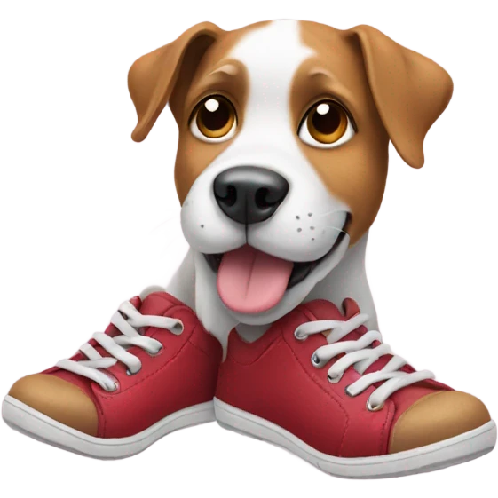 Dog with shoes  emoji