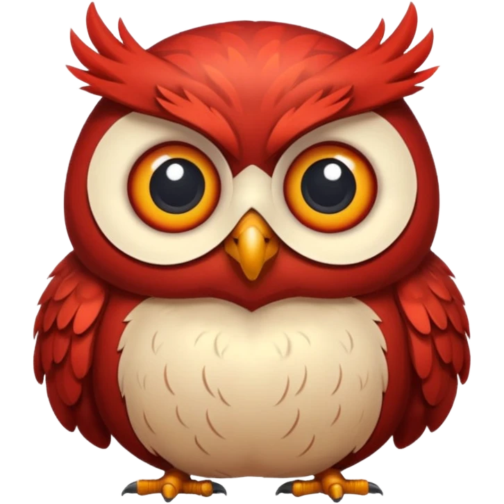 red fat owl emoji