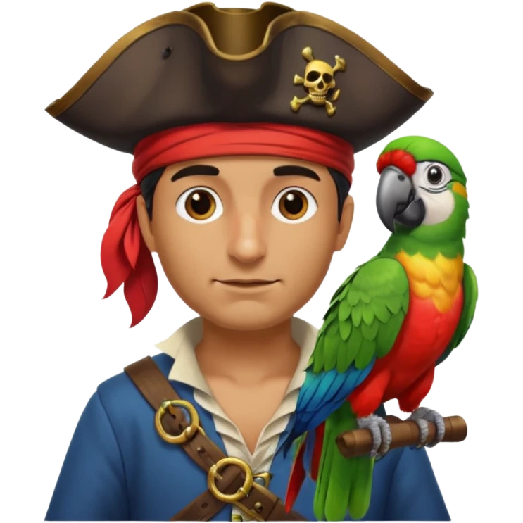 pirate and parrot emoji