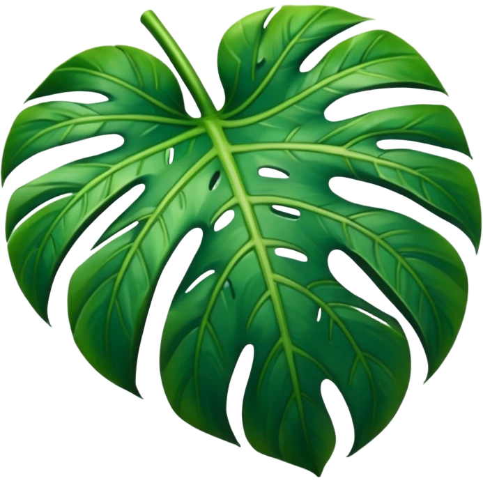 realistic monstera leaf emoji