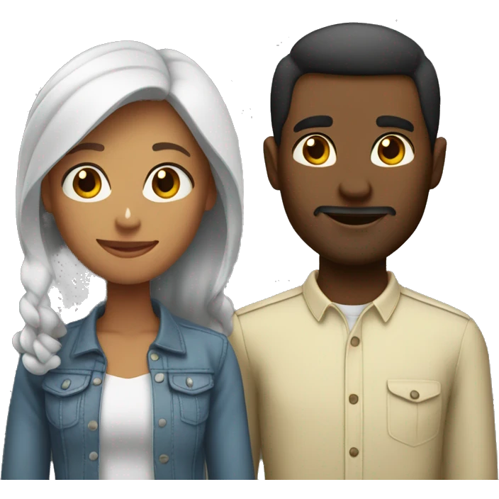 Casal interracial emoji
