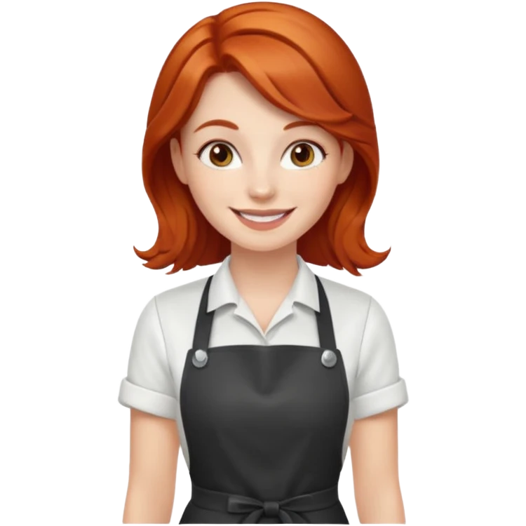 Redhead barista girl emoji