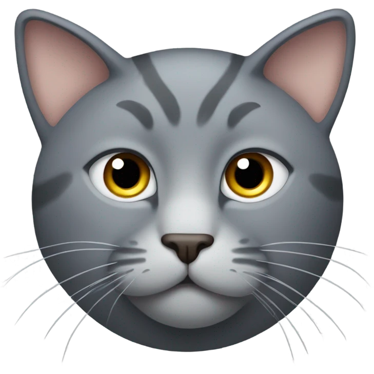 Big fat grey cat emoji