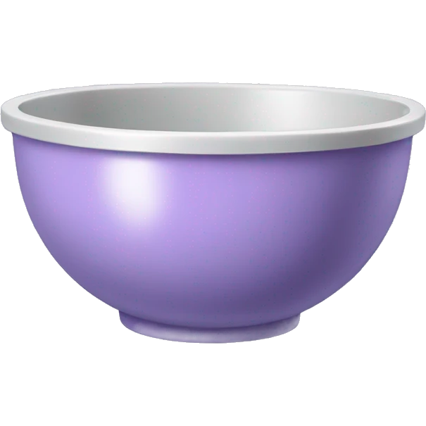 Realistic pastel purple mixing bowl emoji