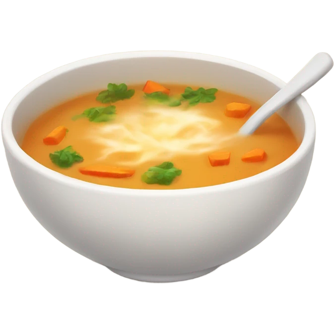 Hot soup happy bowl winter day emoji