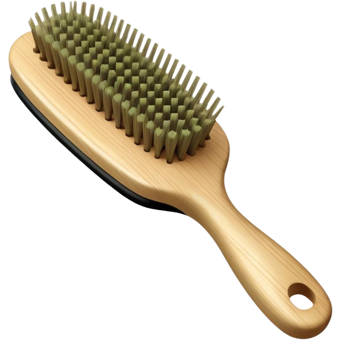 pale olive hairbrush  emoji