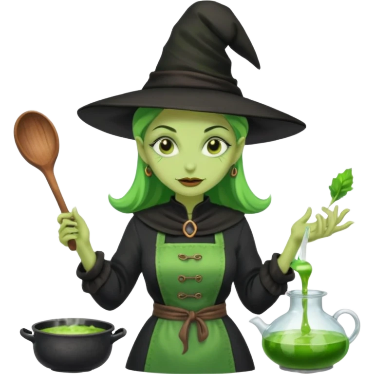 green witch cooking potion emoji