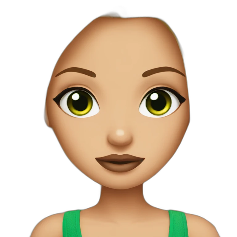 Bratz rubia con ojos verdes emoji