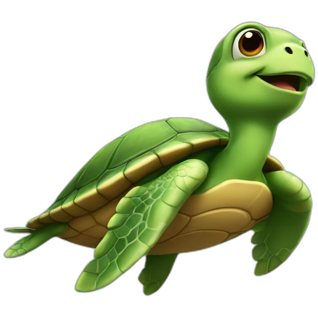 Flying turtle emoji