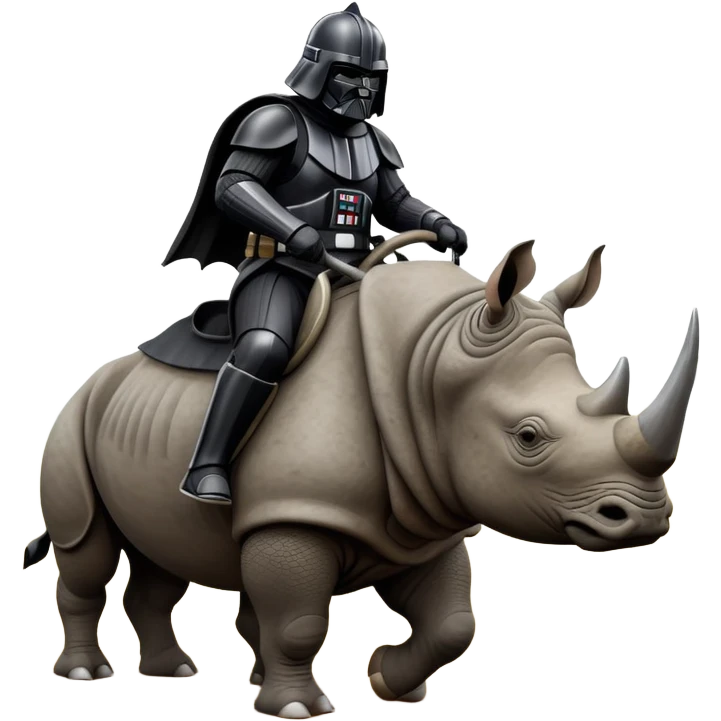 Earth Vader riding a rhino emoji