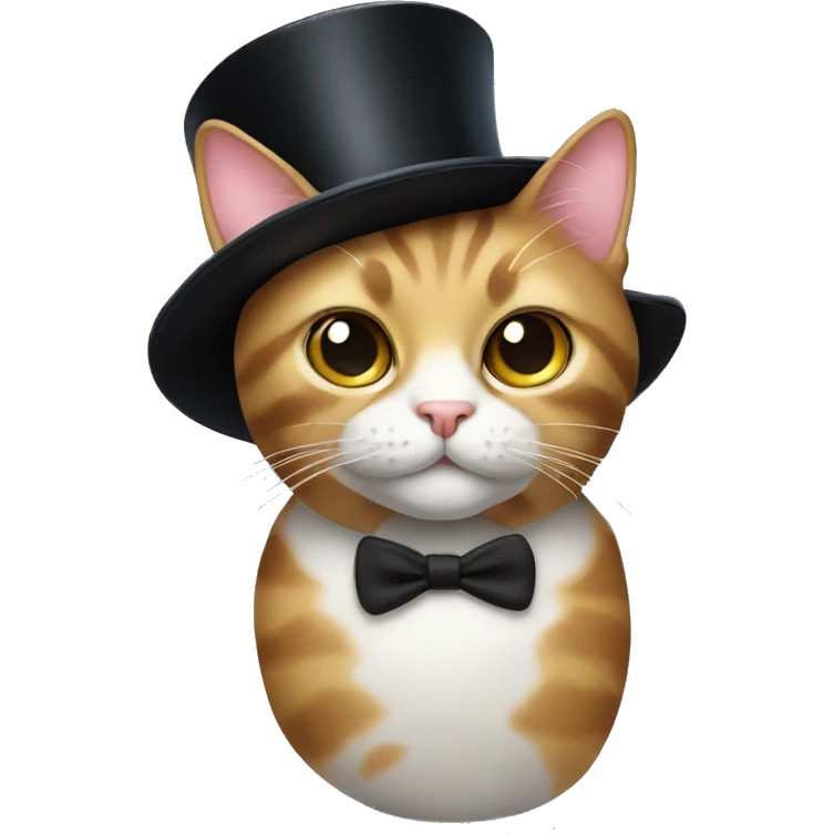 Cat with a top hat emoji