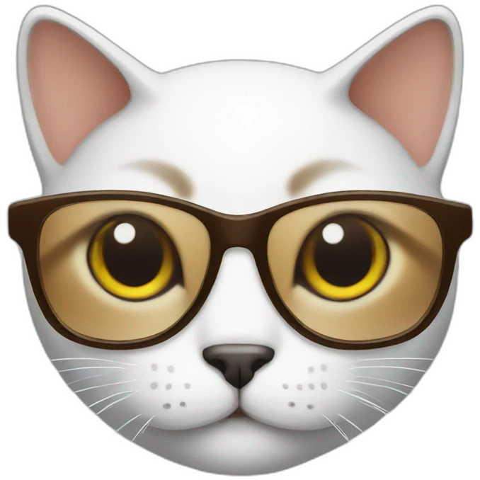 Cat with glasses emoji