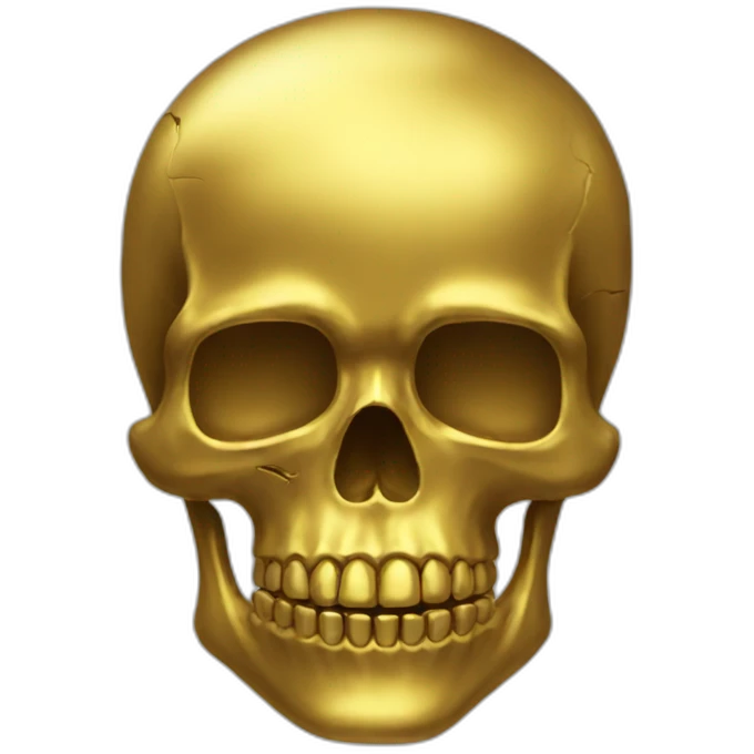 Gold skull emoji