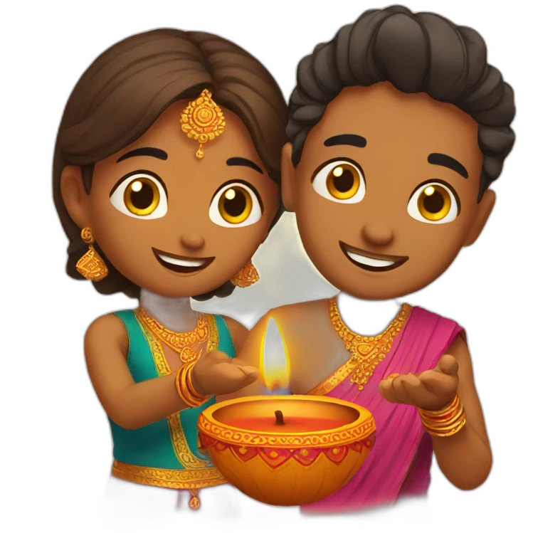 Diwali with love emoji