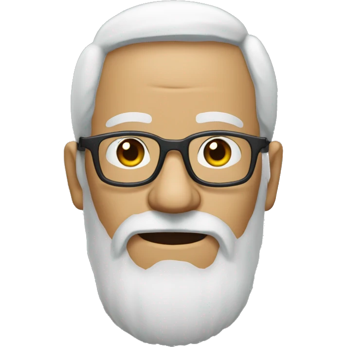 Bearded skinny old man with glases emoji