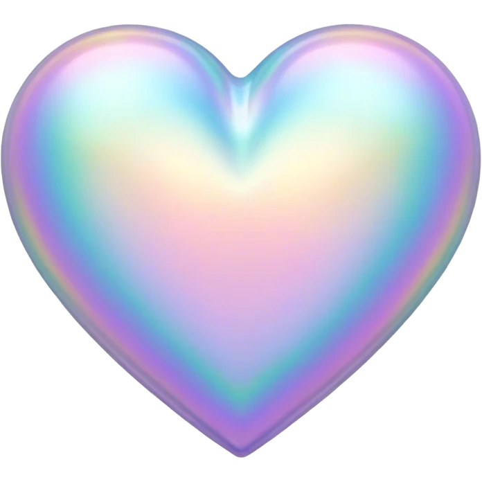 Pastel iridescent heart emoji