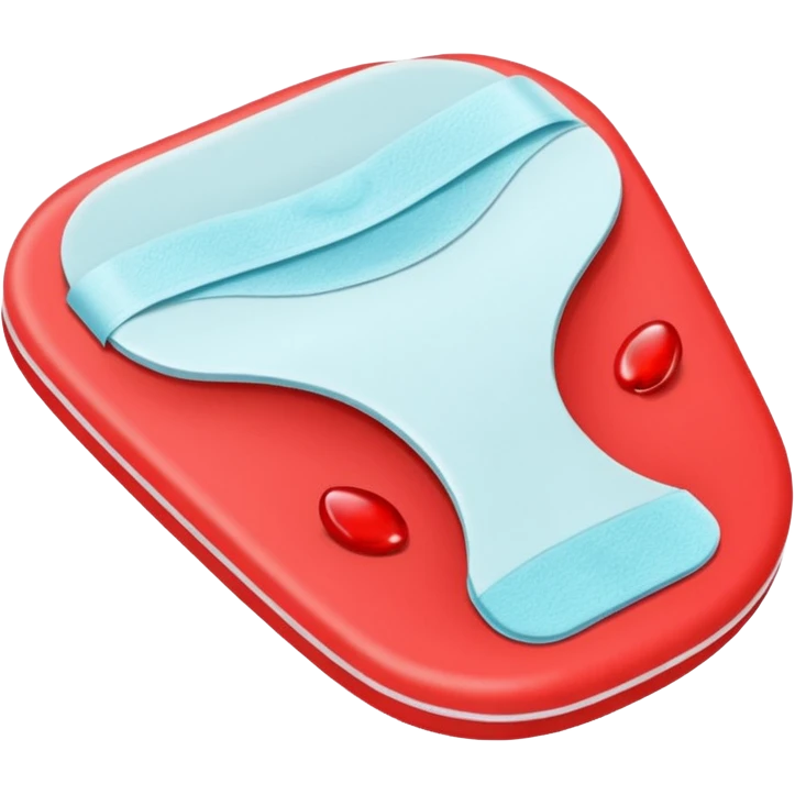 sanitary pad with blood, realistic details emoji