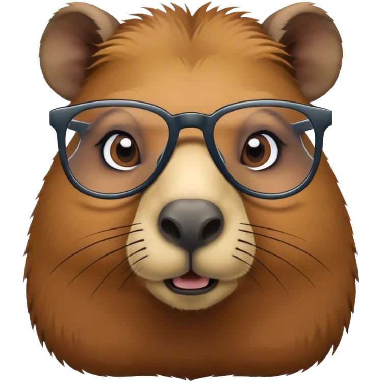Capybara wearing glasses  emoji