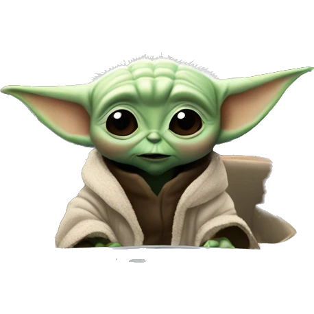 baby yoda behind the wheel of a yacht emoji