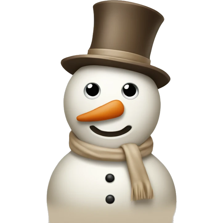 A beige snowman. emoji