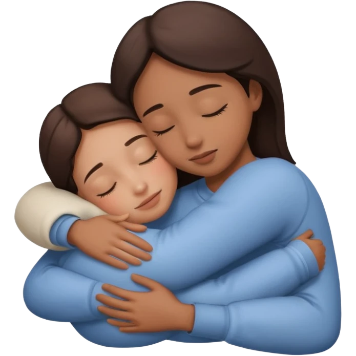 Deep hug on sleep emoji