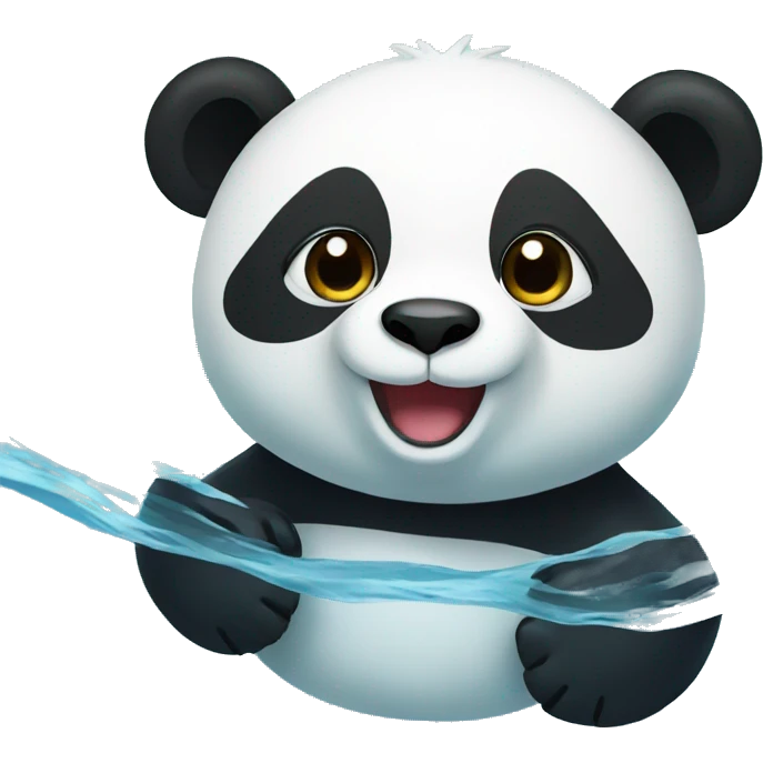 Panda swimming  emoji