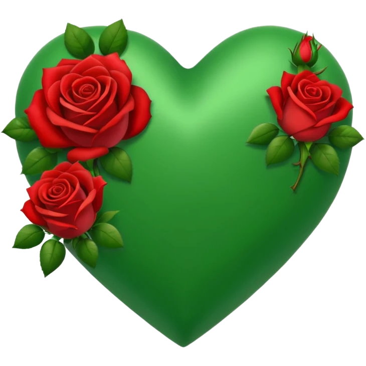 Green Heart with roses emoji