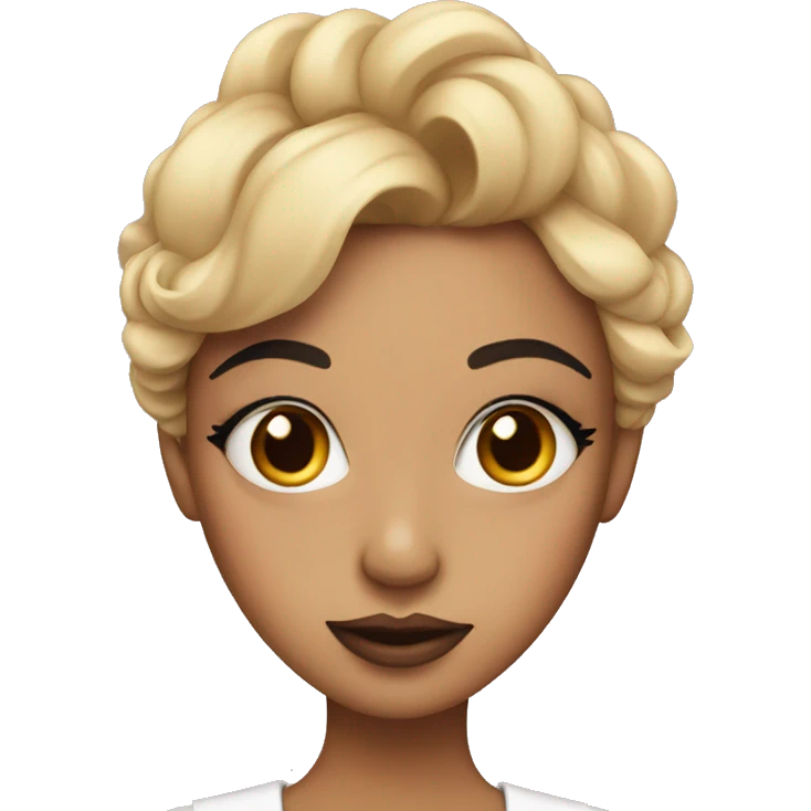 woman with makeup up with bow emoji