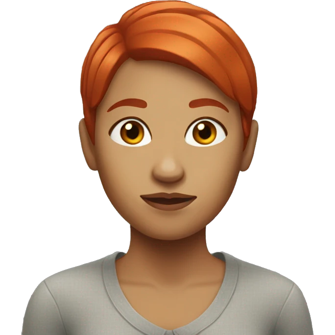 woman with short red hair emoji