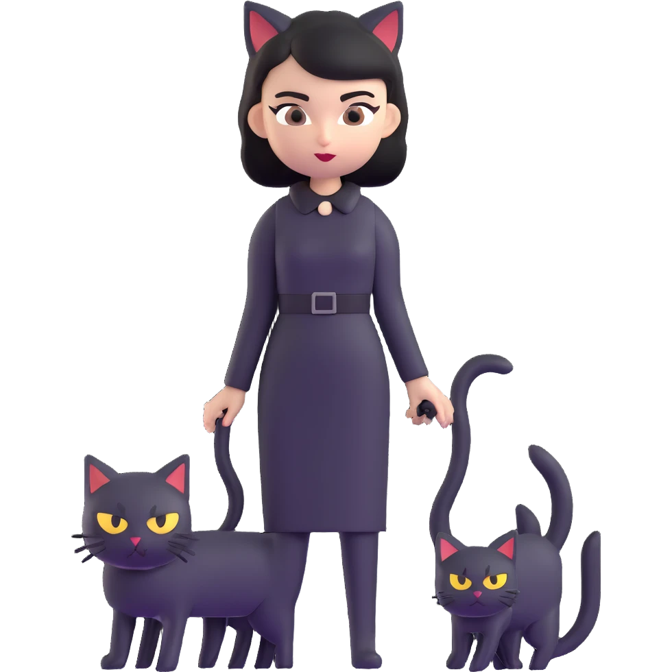 evil British cat-woman emoji