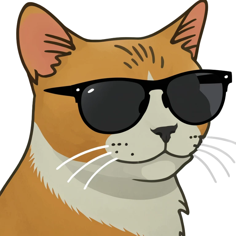 Cat with sunglasses emoji