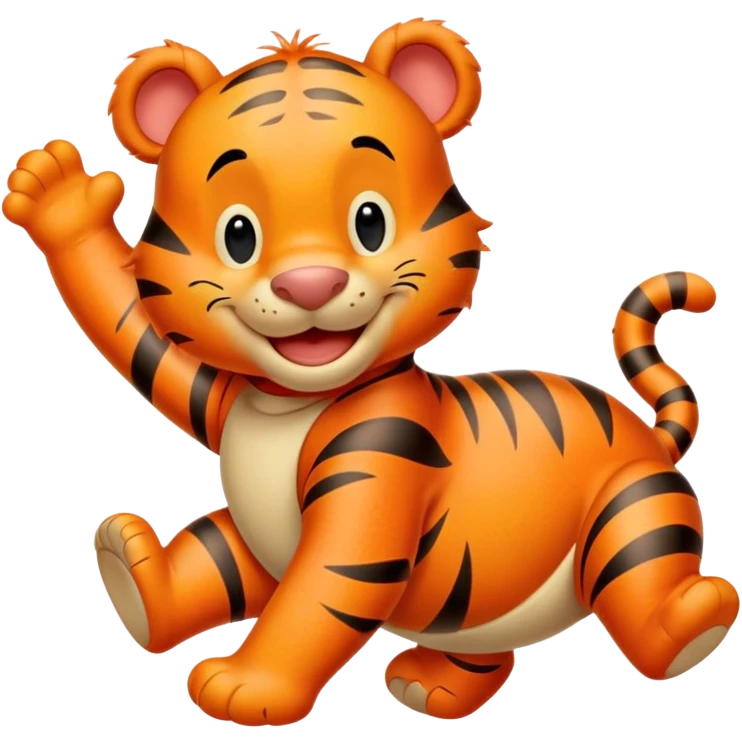 Tigger from Winnie the Pooh, bouncy and cheerful emoji