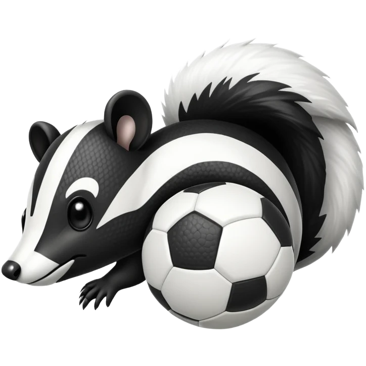 Skunk emoji & football emoji mashed up emoji