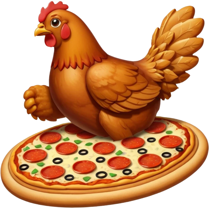 chicken wings and pizza emoji
