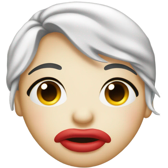 Kissing face with sparkle  emoji