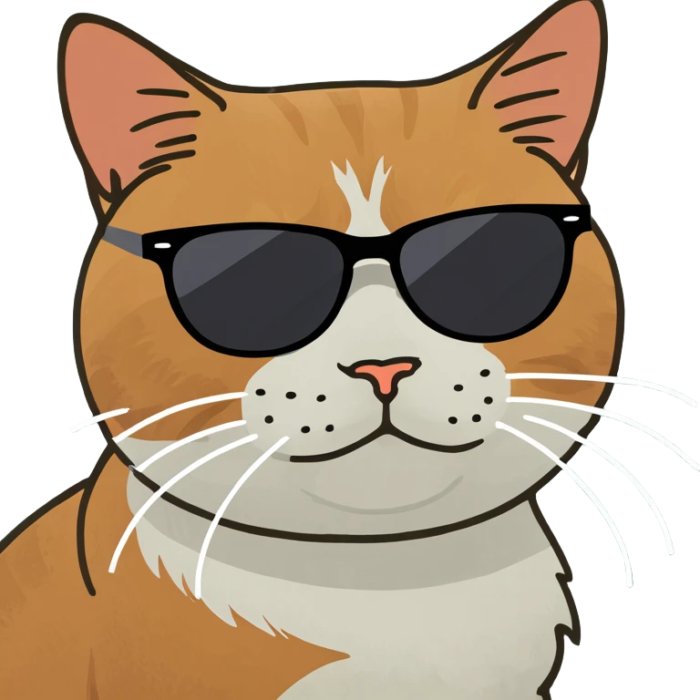 Cat with sunglasses emoji