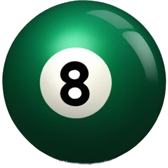 Dark Green 8 ball emoji