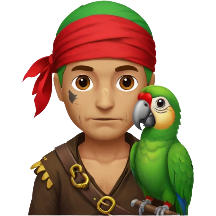 pirate and parrot emoji