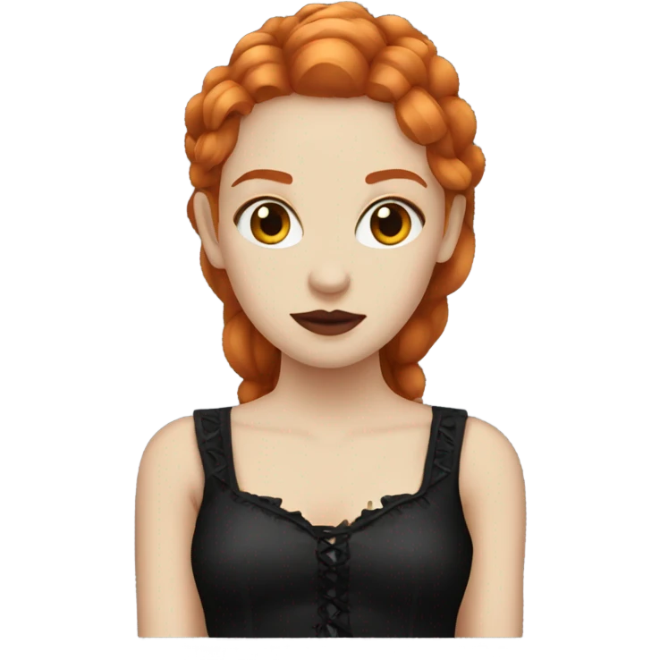 Gothic girl with ginger hair  emoji