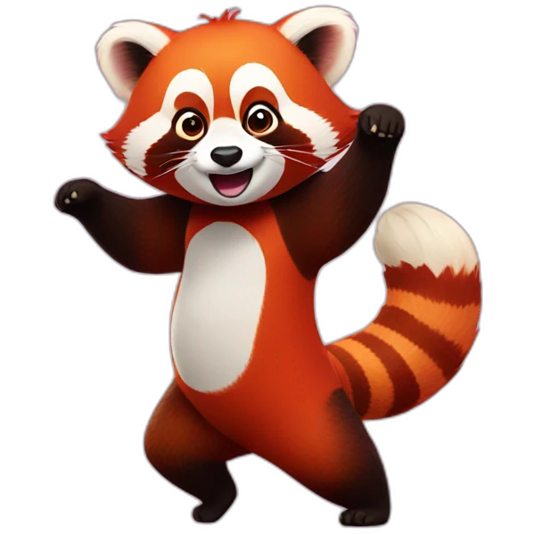 red panda dancing emoji