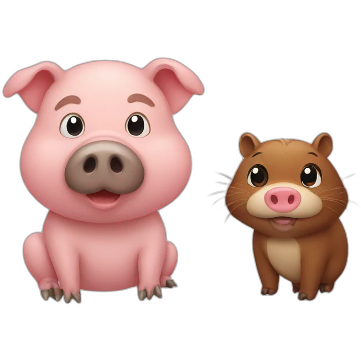 pig and beaver emoji