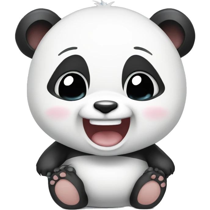 Baby panda laughing crying  emoji