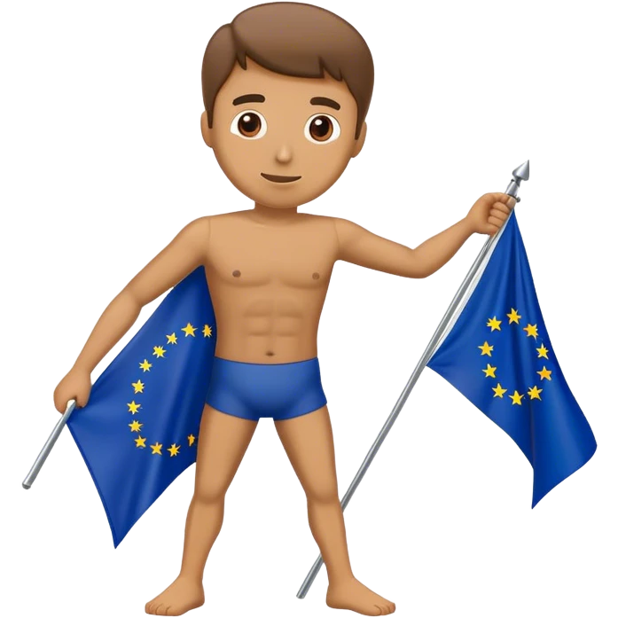 man with european union flag emoji