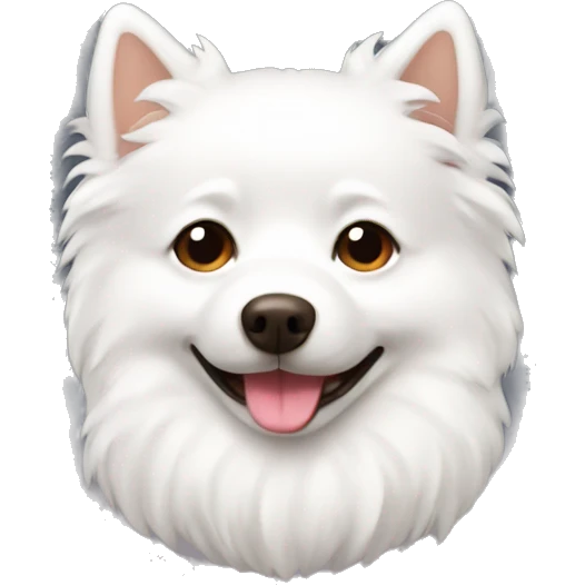 autumn cozy white spitz  emoji