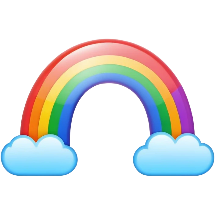 cute happy rainbows emoji