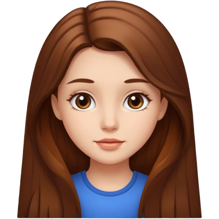 a girl with square face emoji